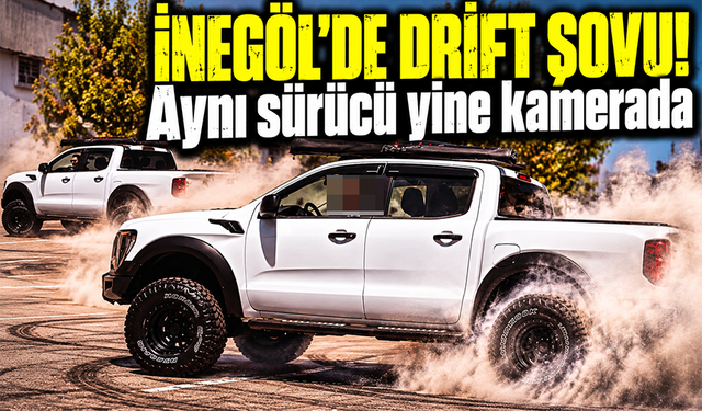 Bursa İnegöl’de drift şovu! Aynı sürücü yine kamerada