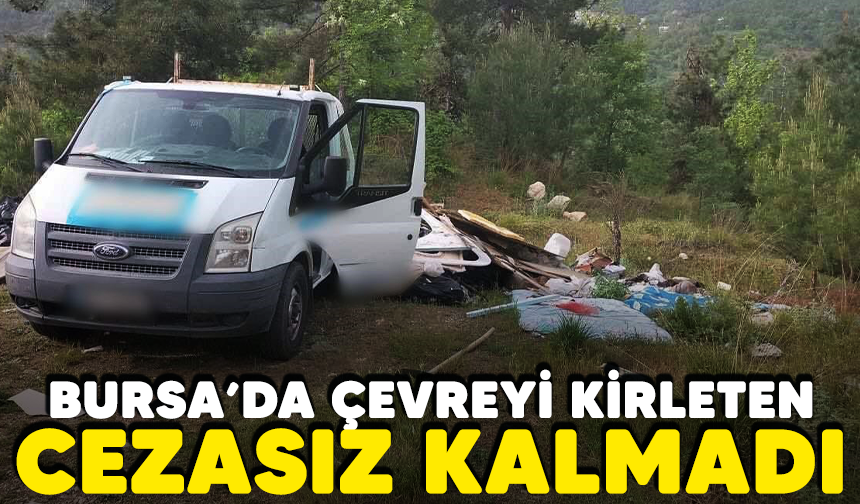 Bursa'da çevreyi kirleten cezasız kalmadı