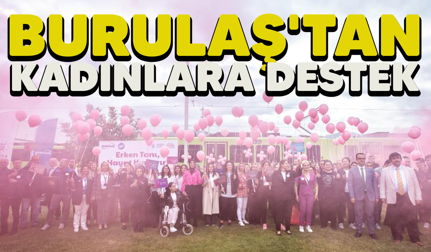 BURULAŞ’ta pembe balonlar gökyüzüne bırakıldı