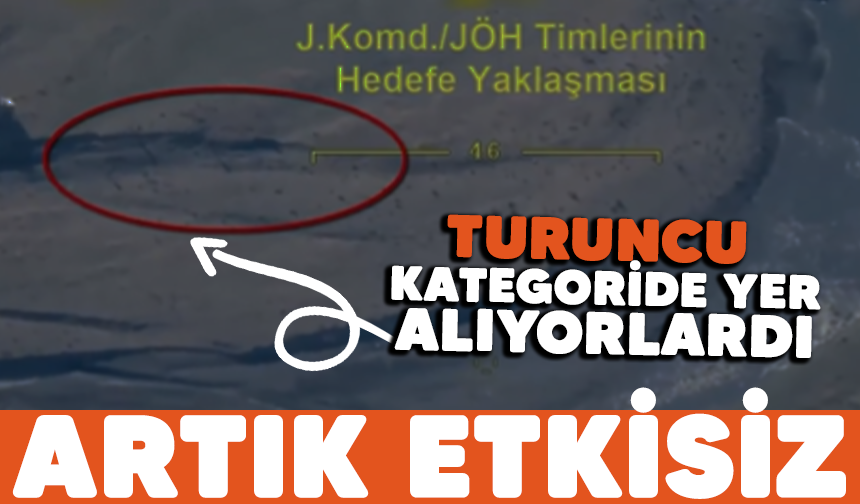 Turuncu kategoride yer alan teröristler artık etkisiz