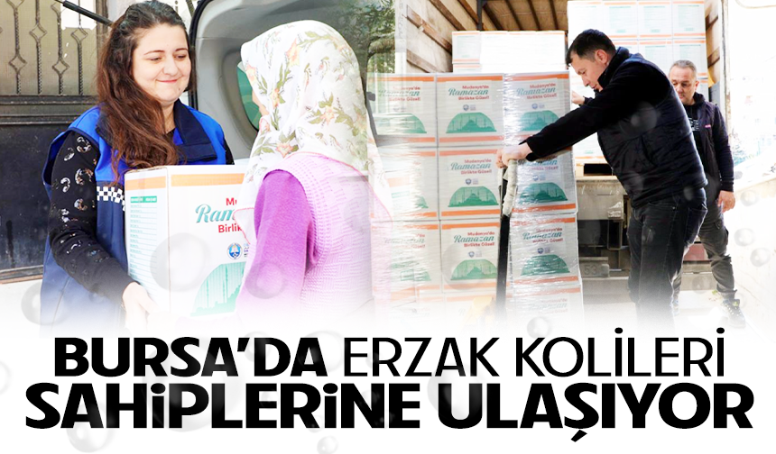Bursa'da Mudanya Belediyesi'nden erzak desteği