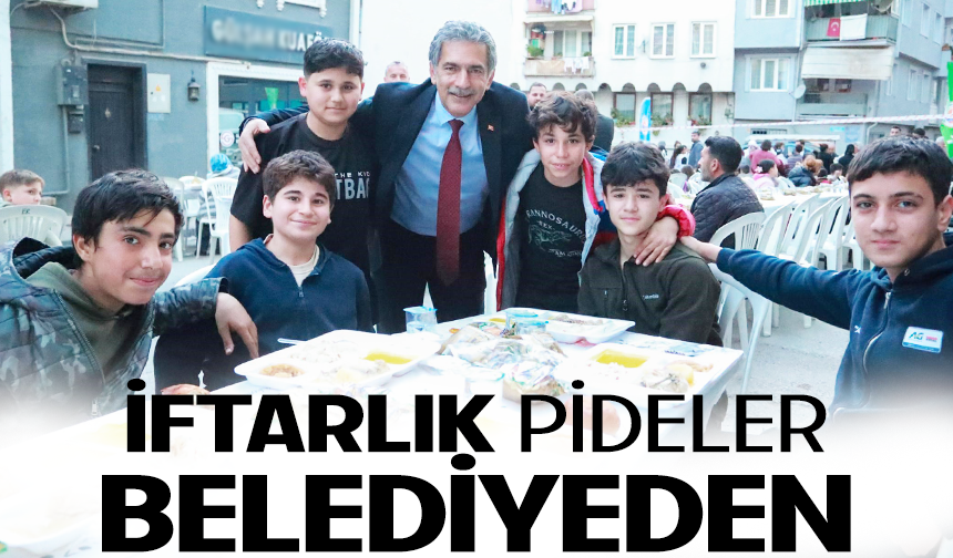 İftarlık pideler Gemlik Belediyesi'nden