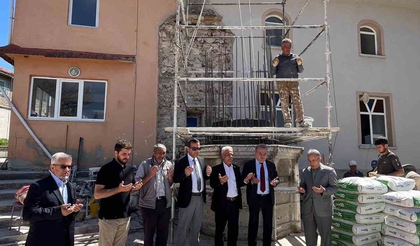 Bozüyük’te cami minaresi için temel atma töreni gerçekleşti