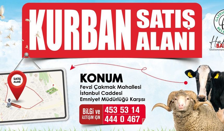 Gaziosmanpaşa’da modern ve hijyenik kurban satış alanı kuruldu