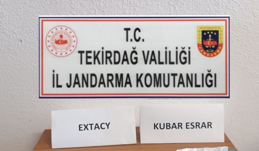 Tekirdağ’da jandarmadan uyuşturucu operasyonları: Çok sayıda madde ele geçirildi