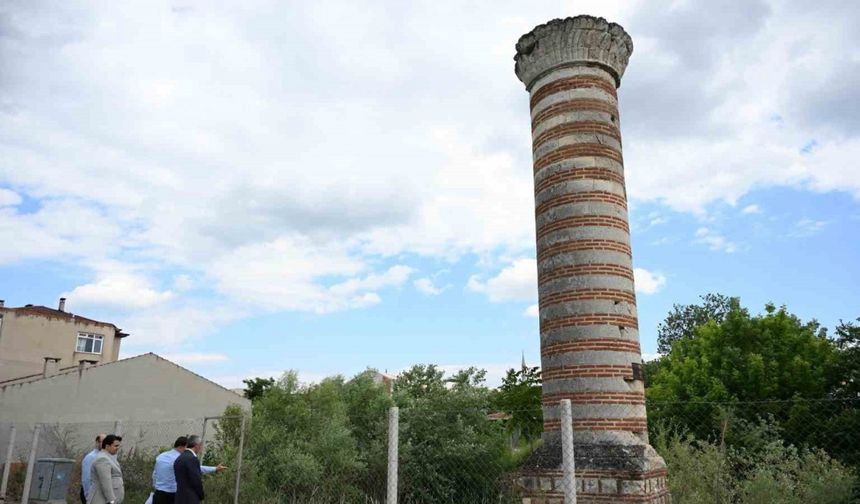 Edirne’de sadece yıkık minaresi kalan Zincirlikuyu Camii için ihya çalışmaları başladı