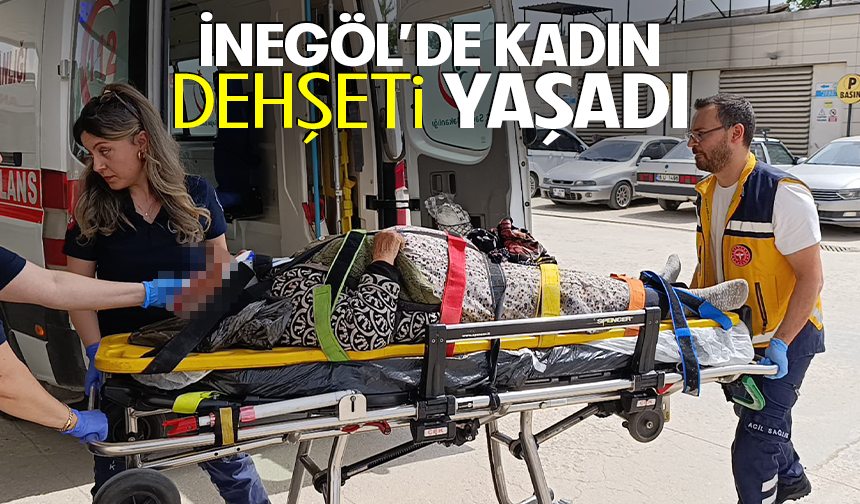 İnegöl'de kadın d*hşeti yaşadı