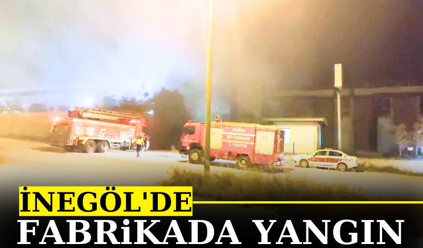 İnegöl'de fabrikada yangın