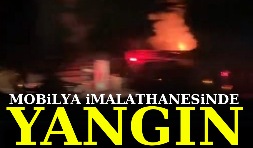 Mobilya imalathanesinde yangın
