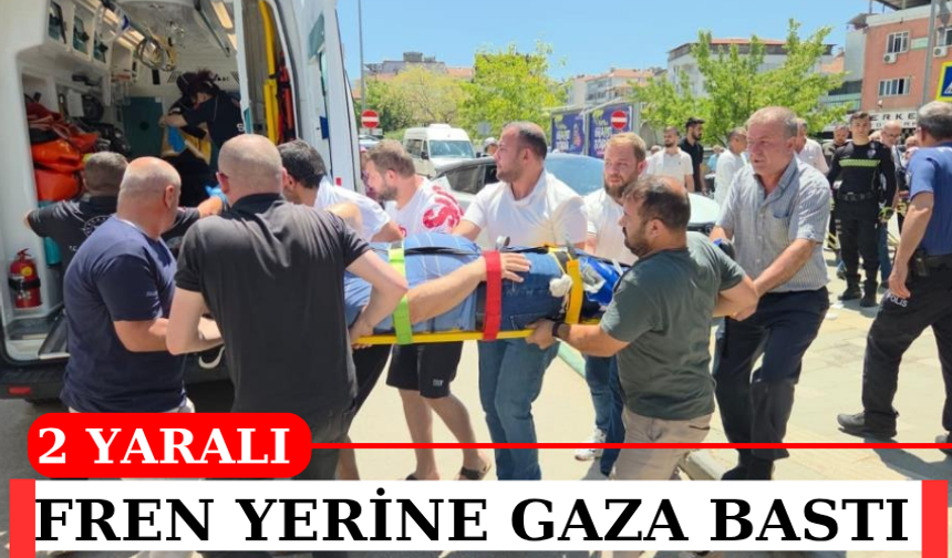 Fren yerine gaza basınca kaldırımdaki yayalara çarptı