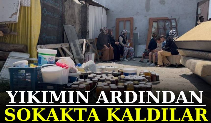 Yüksek gerilim altında yüzlerce bina varken onların evleri yıkıldı, 6 kişi sokakta kaldı