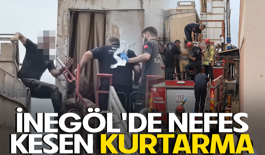 İnegöl'de nefes kesen kurtarma