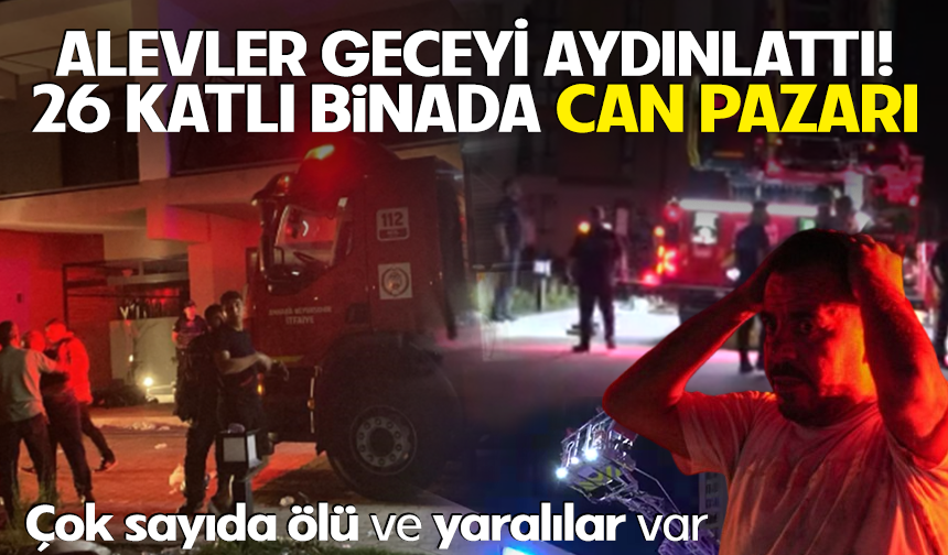Ankara’da 26 katlı binada yangın