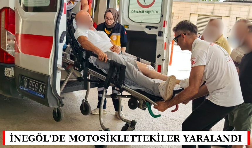 İnegöl'de motosiklettekiler yaralandı