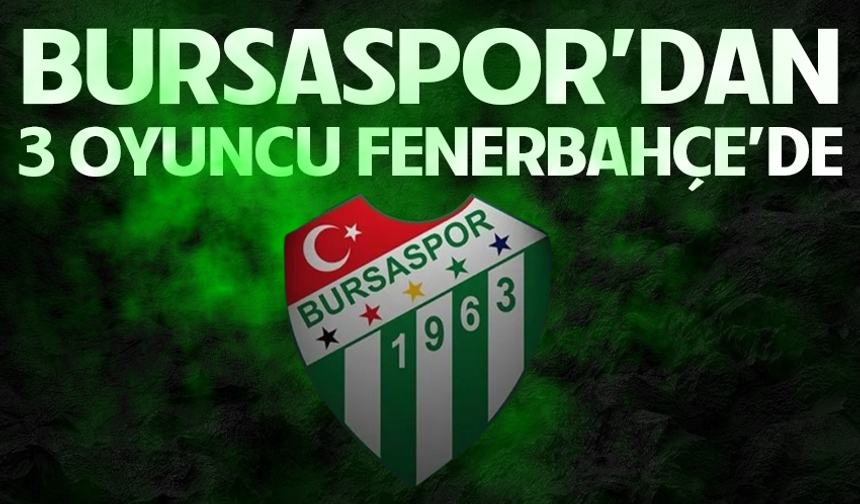 Bursaspor'dan 3 oyuncu Fenerbahçe'de