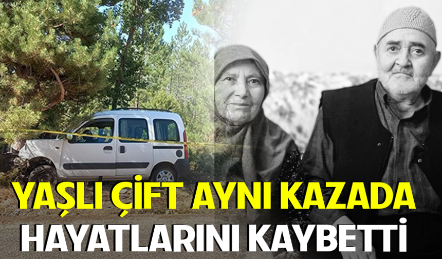 Yaşlı çift aynı kazada hayatlarını kaybetti