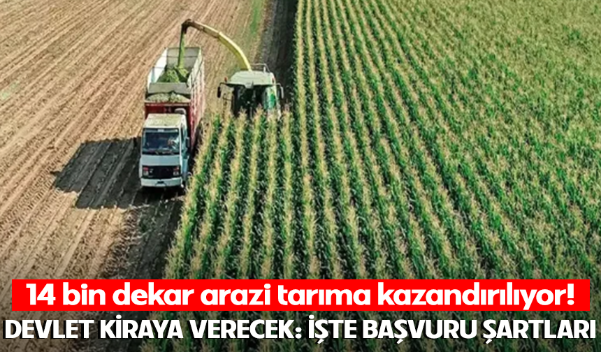 Tarımda yeni dönem başlıyor: Devletten kiralık tarla...