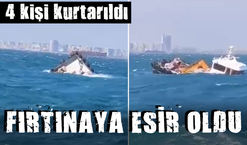 Tekne alabora oldu: 4 kişi kurtarıldı
