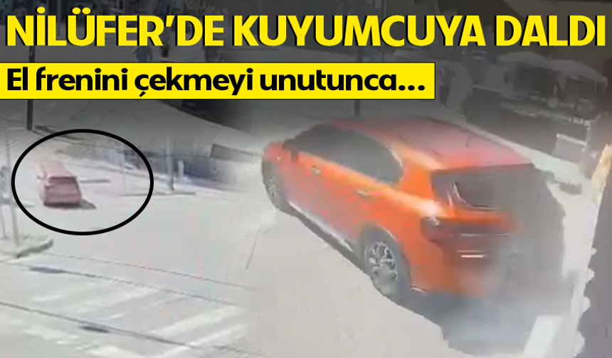Nilüfer'de araç kuyumcuya daldı!