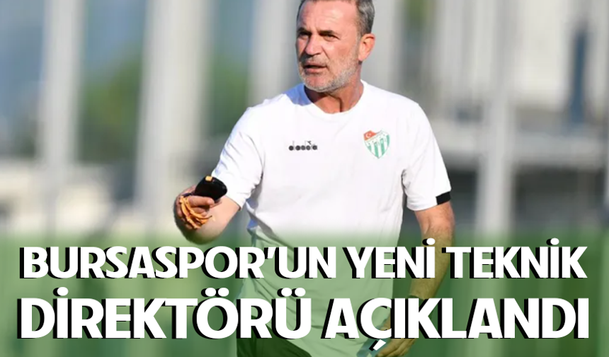 Bursaspor'un yeni teknik direktörü belli oldu!