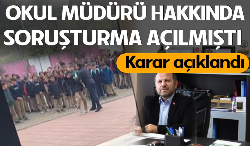 OKUL MÜDÜRÜ HAKKINDA FLAŞ KARAR "GÖREVİNDEN ALINDI"