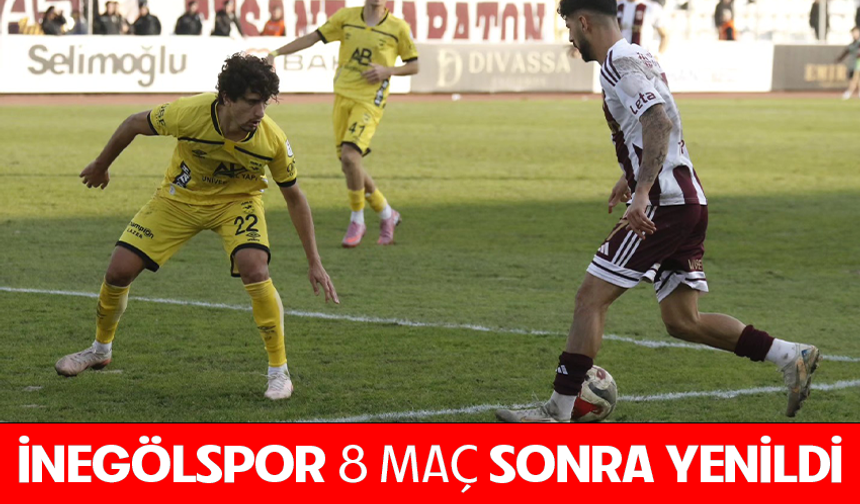 İNEGÖLSPOR 8 MAÇ SONRA YENİLDİ