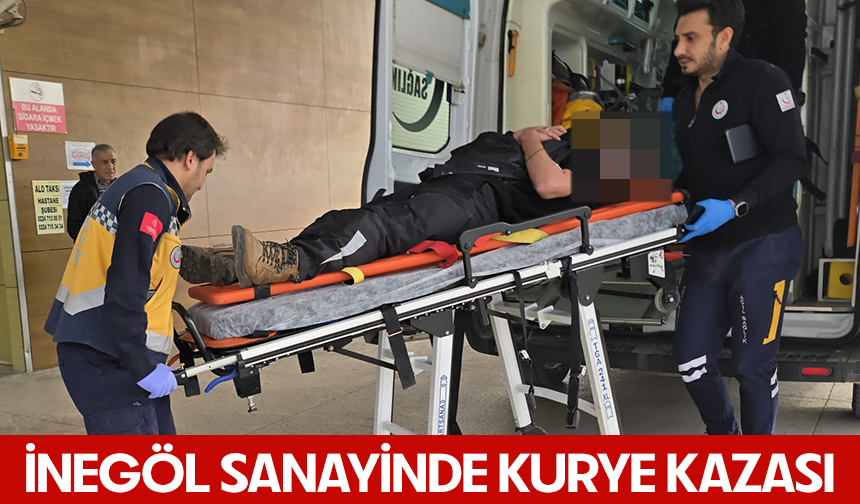 İnegöl sanayinde kurye kazası