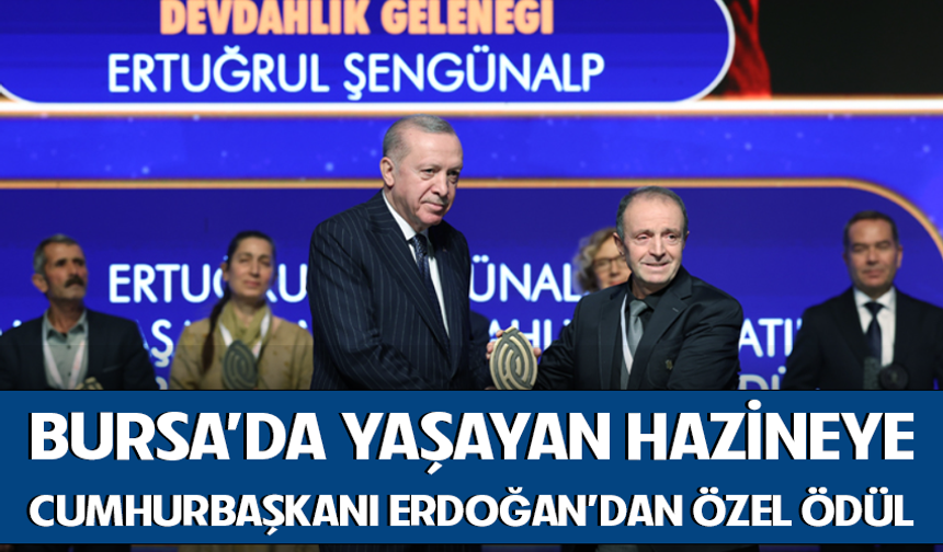 Bursa'da yaşayan hazineye Cumhurbaşkanı Erdoğan'dan özel ödül