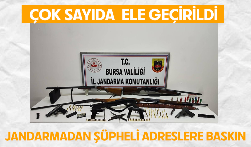 Bursa'da ruhsatsız silah operasyonu