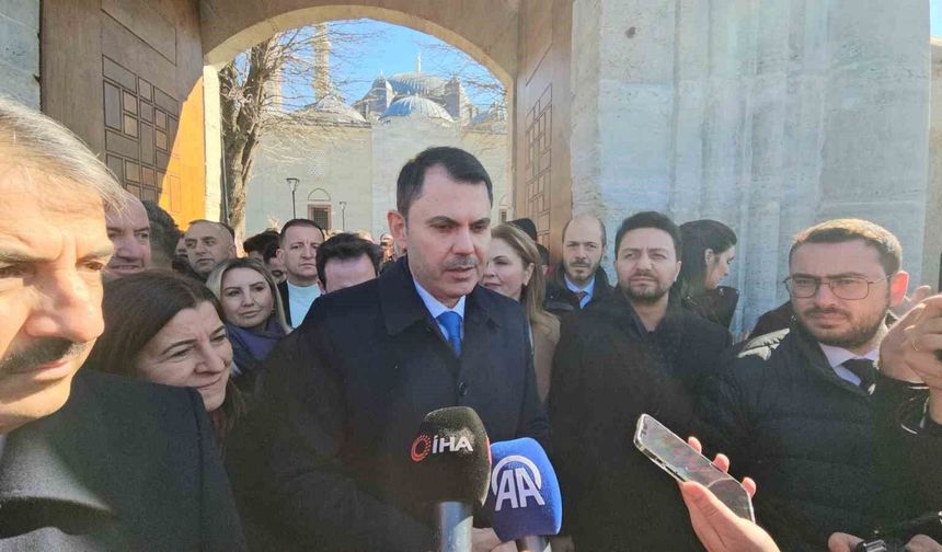 Bakan Kurum, restorasyonu tamamlanan Selimiye Camii'ni ziyaret etti