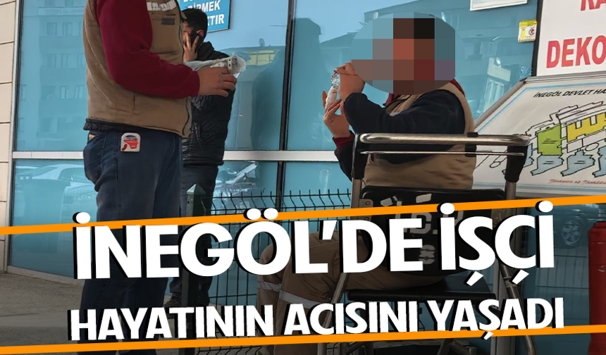 İnegöl'de elini makineye kaptıran işçi hayatının acısını yaşadı