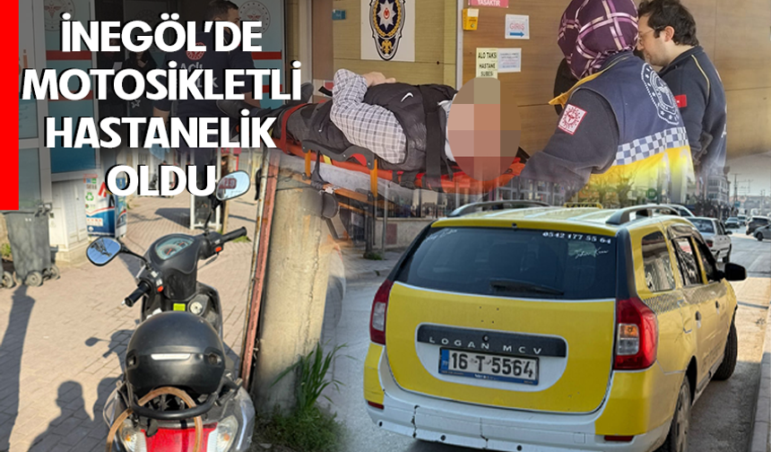 İnegöl'de motosikletli hastanelik oldu