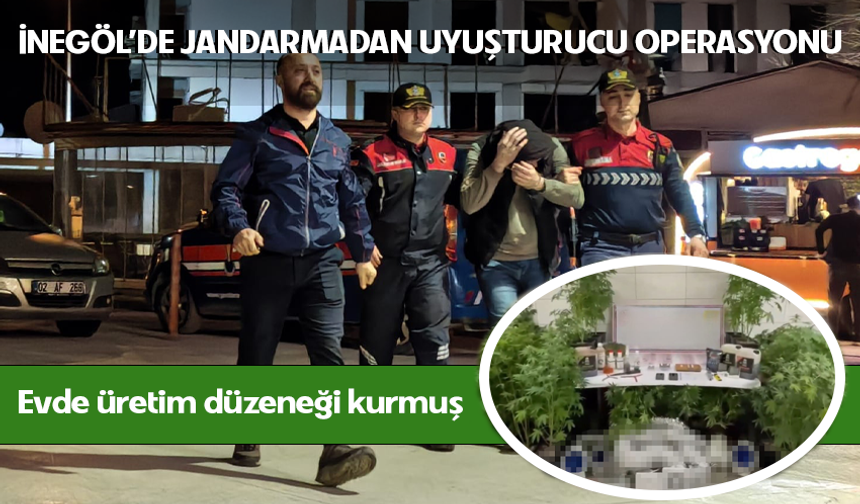 Bursa İnegöl'de jandarmadan uyuşturucu operasyonu!
