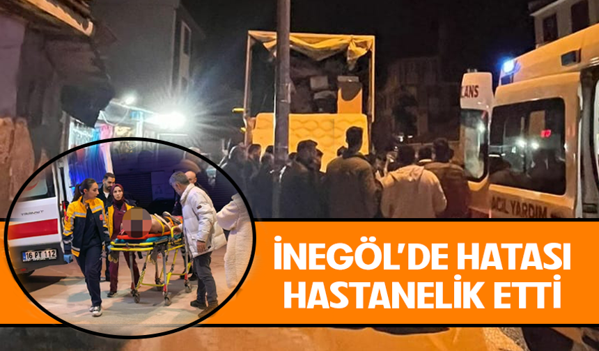 Bursa İnegöl’de otomobilin çarptığı yaya yaralandı