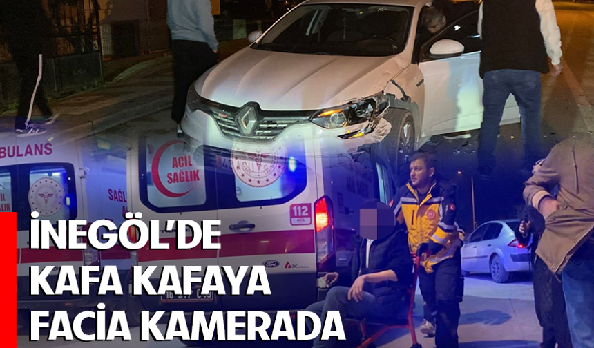 Bursa İnegöl'de otomobil ile motosiklet kafa kafaya çarpıştı