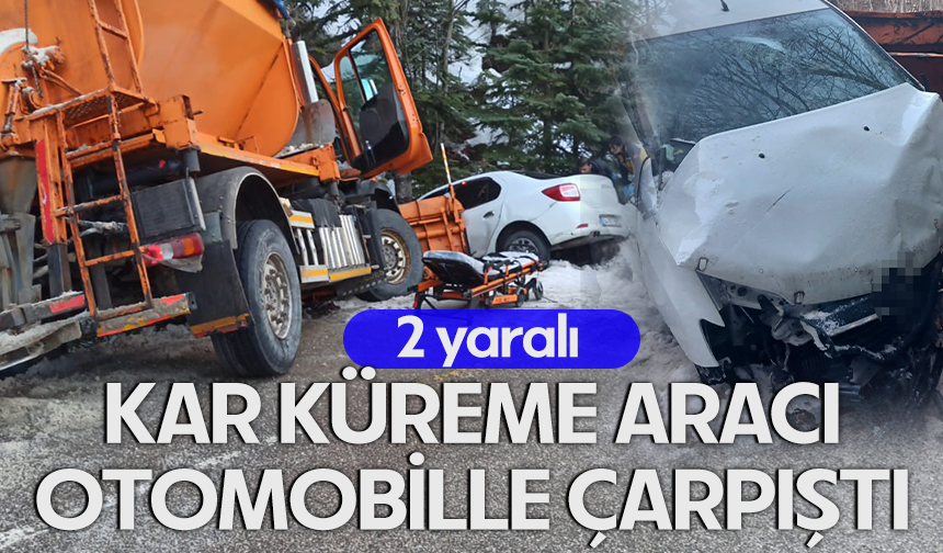 Bursa Uludağ yolunda kar küreme aracı otomobille çarpıştı: 2 yaralı