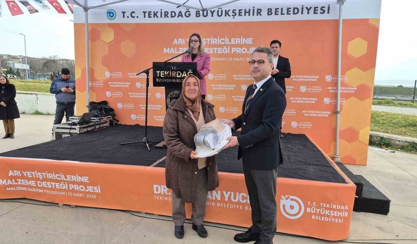 Tekirdağ'da arıcılara ekipman desteği