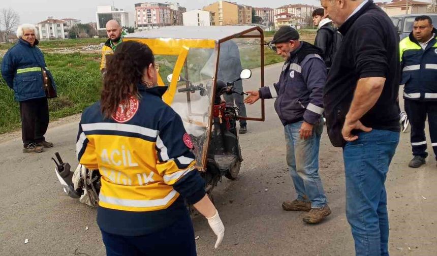 Tekirdağ'da motosiklet kazasında sürücü yaralandı