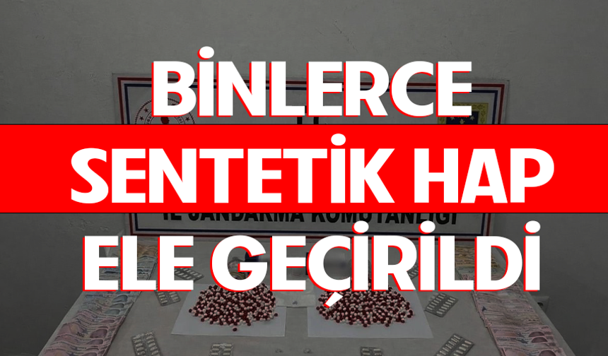 Bursa Yıldırım'da 1039 adet sentetik hap ele geçirildi