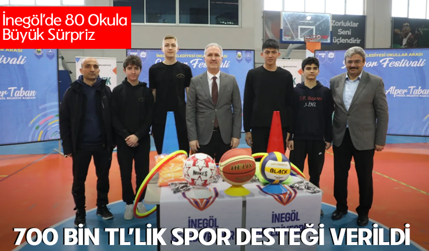 İnegöl Belediyesi’nden 80 Okula 700 Bin Tl’lik Spor Malzemesi Desteği