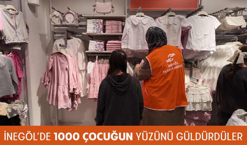 Bursa İnegöl'de 1000 çocuğun yüzünü güldürdüler