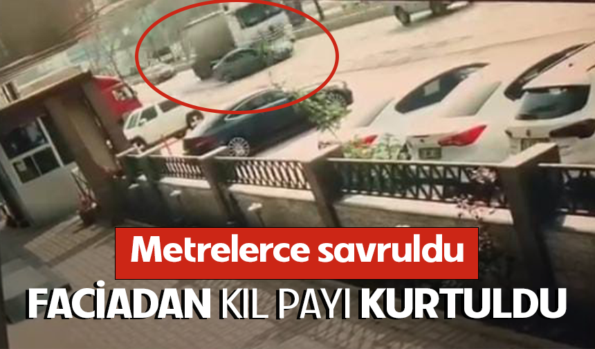 Bursa'da tır otomobili metrelerce sürükledi!