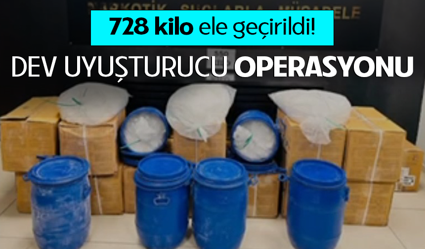 Bursa'da dev uyuşturucu operasyonu! 728 kilo ele geçirildi