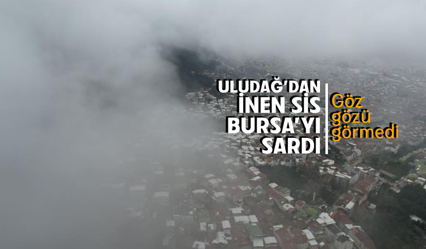 Uludağ'dan inen sis Bursa'yı sardı