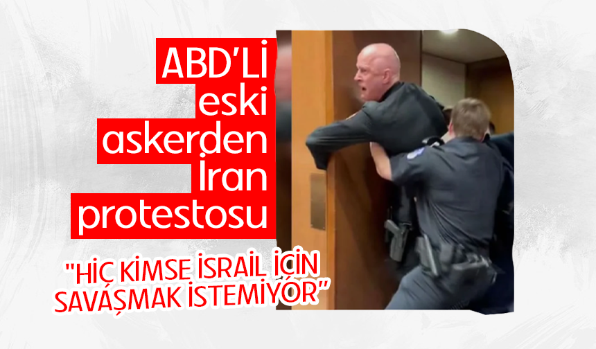 ABD Senatosu'nda eski askerden "Kimse İsrail için savaşmak istemiyor" protestosu