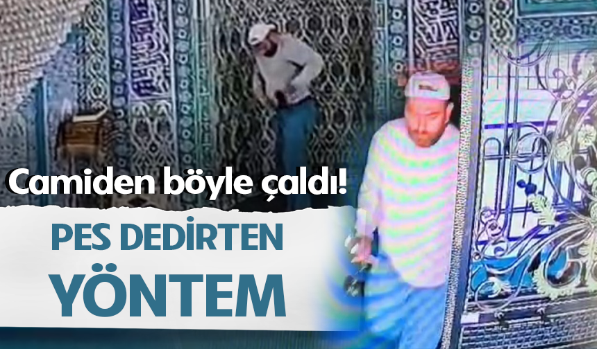 Bursa'da oltalı hırsız camiden mikrofon çaldı