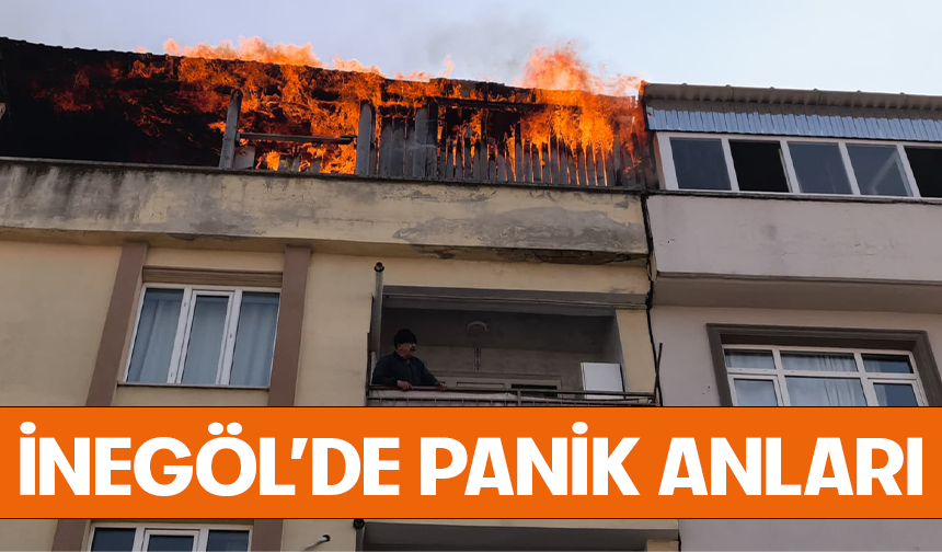 Bursa İnegöl'de çatıda yangın çıktı!