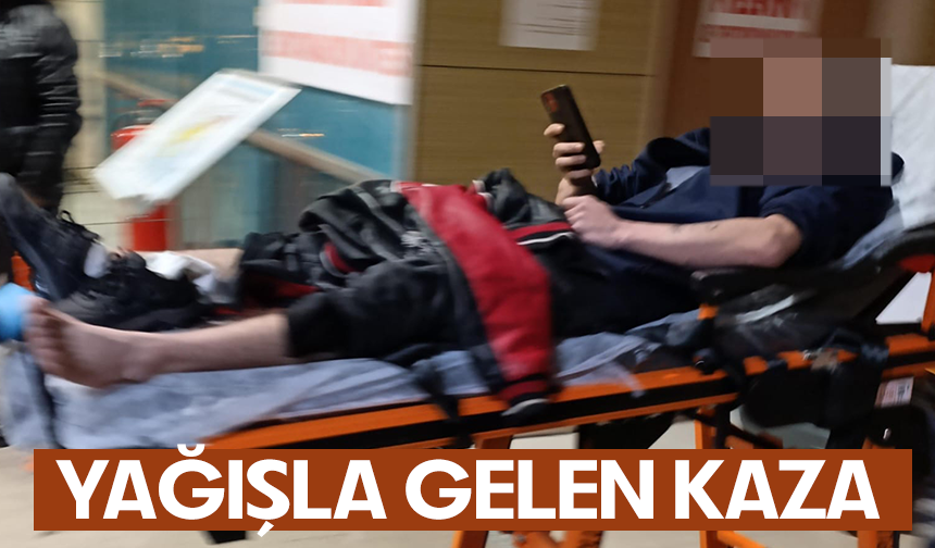 Bursa İnegöl'de yağışla gelen kaza