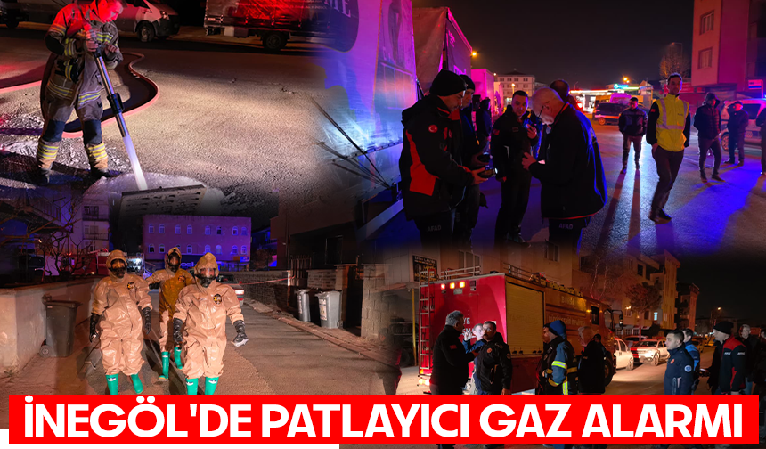Bursa İnegöl'de patlayıcı gaz alarmı...  Herkes sokağa döküldü