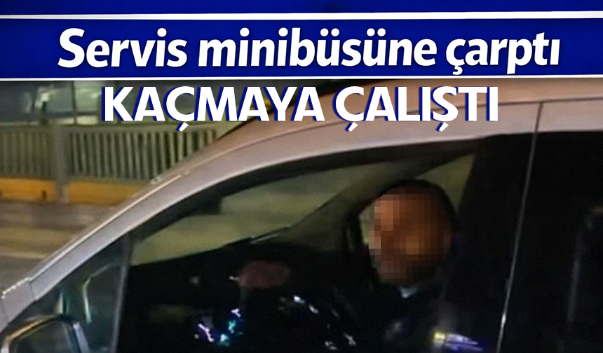 Bursa'da servis minibüsüne çarpan kamyoneti 3 kilometre sonra durdurabildi